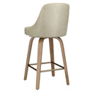 !nspire Oakley 203-887IV 26" Counter Stool w/Swivel - Ivory & Whitewash IMAGE 3