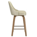 !nspire Oakley 203-887IV 26" Counter Stool w/Swivel - Ivory & Whitewash IMAGE 4