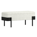 !nspire Odell 401-550IV Storage Bench - Ivory & Black IMAGE 1