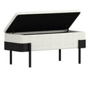 !nspire Odell 401-550IV Storage Bench - Ivory & Black IMAGE 3