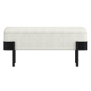 !nspire Odell 401-550IV Storage Bench - Ivory & Black IMAGE 5