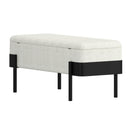 !nspire Odell 401-550IV Storage Bench - Ivory & Black IMAGE 6