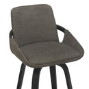 !nspire Parker 203-944CH 26" Counter Stool w/Swivel - Charcoal Performance Fabric & Black IMAGE 6