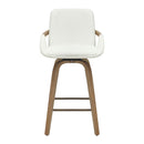 !nspire Parker 203-944IV 26" Counter Stool w/Swivel - Ivory Performance Fabric & Whitewash IMAGE 5