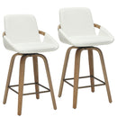!nspire Parker 203-944IV 26" Counter Stool w/Swivel - Ivory Performance Fabric & Whitewash IMAGE 7