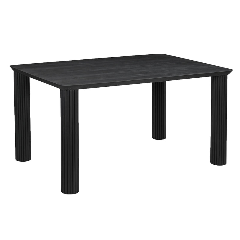 !nspire Sangra/Kazan 207-751BLKSM_904DKB 6 pc Dining Set - Black Table and Bench with Dark Beige Chair IMAGE 2
