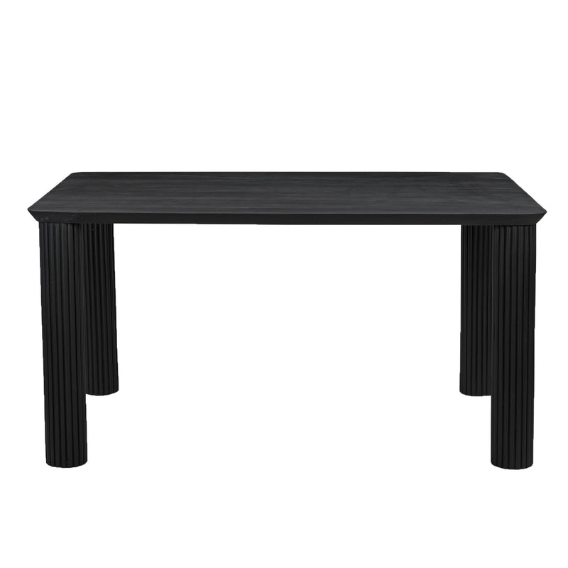 !nspire Sangra/Kazan 207-751BLKSM_904DKB 6 pc Dining Set - Black Table and Bench with Dark Beige Chair IMAGE 5