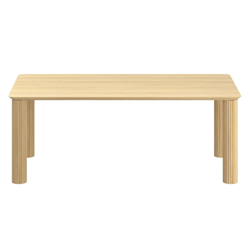 !nspire Sangra/Talon 207-751NATLG_139MS 6 pc Dining Set - Natural Table and Bench with Moss Chair IMAGE 5