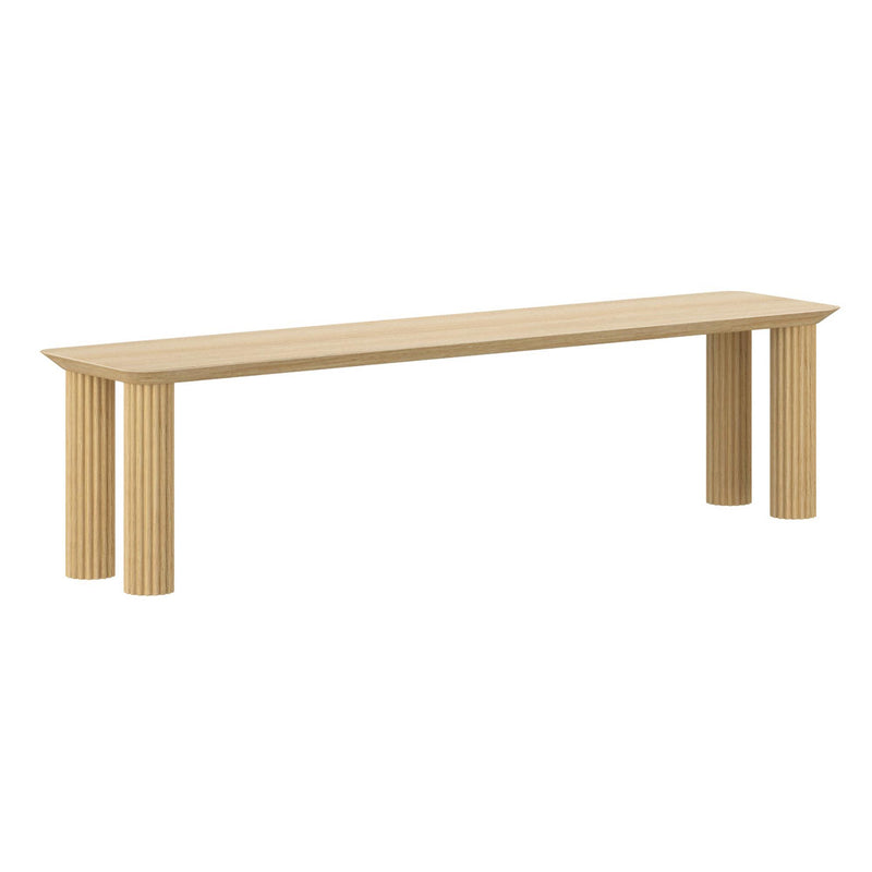 !nspire Sangra/Talon 207-751NATLG_139MS 6 pc Dining Set - Natural Table and Bench with Moss Chair IMAGE 9