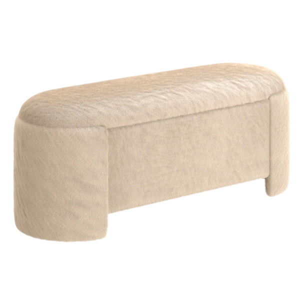 !nspire Selene 402-900DBK Storage Ottoman - Dark Beige IMAGE 1
