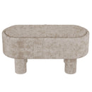 Worldwide Home Furnishings Sezron 402-642BEG Storage Ottoman Bench - Beige IMAGE 1
