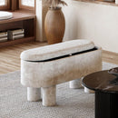 Worldwide Home Furnishings Sezron 402-642BEG Storage Ottoman Bench - Beige IMAGE 2