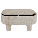 Worldwide Home Furnishings Sezron 402-642BEG Storage Ottoman Bench - Beige IMAGE 3