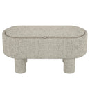 Worldwide Home Furnishings Sezron 402-642WGY Storage Ottoman Bench - Warm Grey IMAGE 1