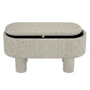 Worldwide Home Furnishings Sezron 402-642WGY Storage Ottoman Bench - Warm Grey IMAGE 3