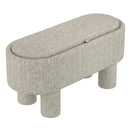Worldwide Home Furnishings Sezron 402-642WGY Storage Ottoman Bench - Warm Grey IMAGE 4
