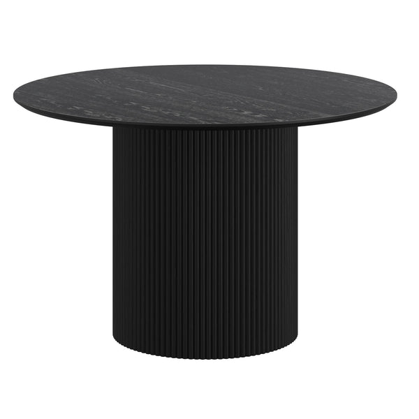 Worldwide Home Furnishings Tovas 201-782BLK Round Dining Table - Black IMAGE 1
