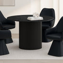 Worldwide Home Furnishings Tovas 201-782BLK Round Dining Table - Black IMAGE 2