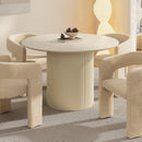 Worldwide Home Furnishings Tovas 201-782IV Round Dining Table - Ivory IMAGE 2