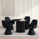 Worldwide Home Furnishings Tovas/Caprese 207-782BLK_269BLK 5 pc Dining Set - Black Table with Black Chair IMAGE 1