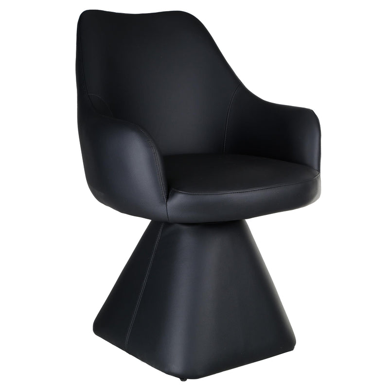 Worldwide Home Furnishings Tovas/Caprese 207-782BLK_269BLK 5 pc Dining Set - Black Table with Black Chair IMAGE 7