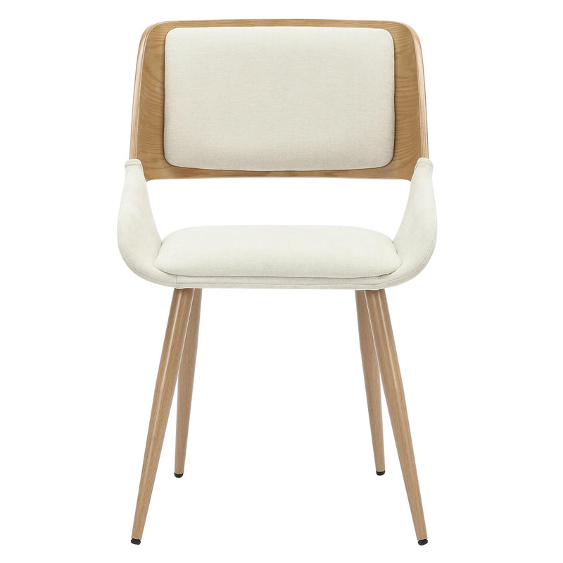 Worldwide Home Furnishings Tovas/Hudson 207-782NAT_582BG 5 pc Dining Set - Natural Table with Beige Chair IMAGE 10