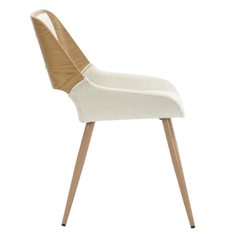 Worldwide Home Furnishings Tovas/Hudson 207-782NAT_582BG 5 pc Dining Set - Natural Table with Beige Chair IMAGE 9