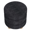 !nspire Willo 402-523BLK Round Ottoman - Black IMAGE 4