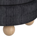 !nspire Willo 402-523BLK Round Ottoman - Black IMAGE 5