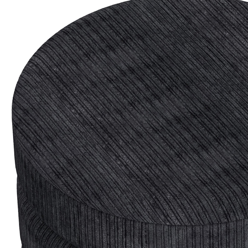 !nspire Willo 402-523BLK Round Ottoman - Black IMAGE 6