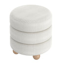 !nspire Willo 402-523IV Round Ottoman - Ivory IMAGE 3