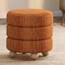 !nspire Willo 402-523RBN Round Ottoman - Rust Brown IMAGE 2