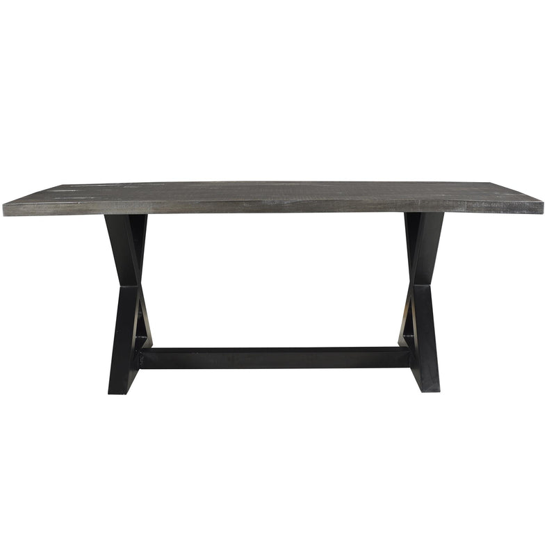 Worldwide Home Furnishings Zax/Scarlet 207-147DG_108PUBK 7 pc Dining Set - Grey Table with Black Chair IMAGE 5