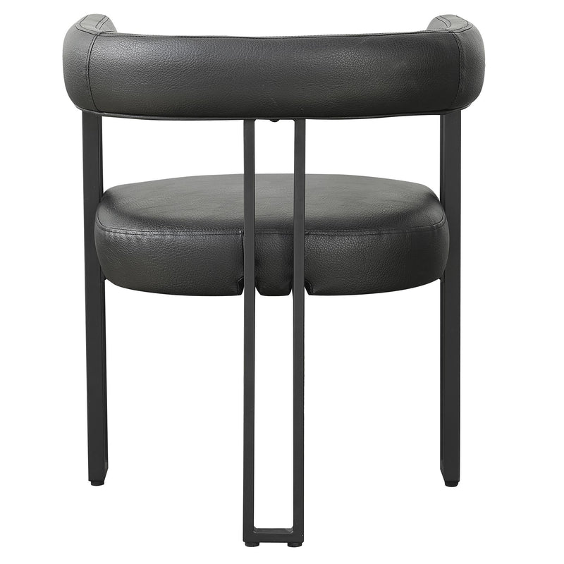 Worldwide Home Furnishings Zax/Scarlet 207-147DG_108PUBK 7 pc Dining Set - Grey Table with Black Chair IMAGE 8