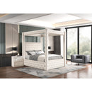  Crown Mark Annabelle 5114IV-Q Queen Canopy Bed - Ivy IMAGE 4