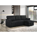  IFDC IF-9024 Reversible Chaise - Black IMAGE 2