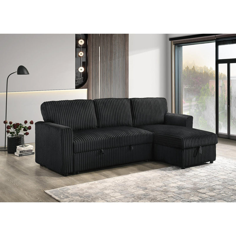  IFDC IF-9024 Reversible Chaise - Black IMAGE 2