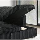  IFDC IF-9024 Reversible Chaise - Black IMAGE 4