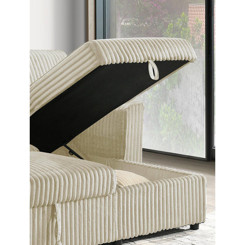  IFDC IF-9026 Reversible Chaise - Creme IMAGE 4