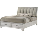  Crown Mark Jaymes B6582-K King Storage Bed - White Mist IMAGE 1
