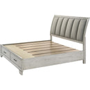  Crown Mark Jaymes B6582-Q Queen Storage Bed - White Mist IMAGE 2