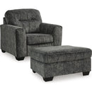 Signature Design by Ashley Lonoke 50504U12 Chair and Ottoman IMAGE 1