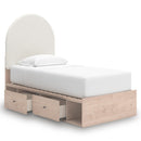 Signature Design by Ashley Arloster PCB1566B4 Twin Upholstered Panel Bed with Storage IMAGE 2