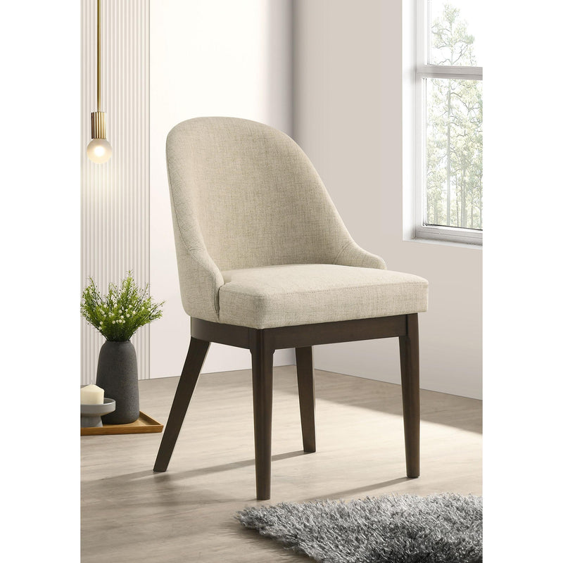  Coaster Furniture Reseda 193672 Set of 2 Upholstered Dining Side Chair - Beige IMAGE 2