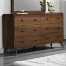  Monarch I 5231 6-Drawer Dresser - Walnut IMAGE 1