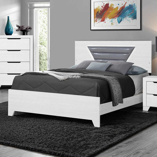  Monarch I 5240Q Queen Bed - Grey/White IMAGE 1