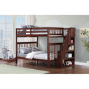  IFDC B-1855 Full/Full Bunk Bed - Espresso IMAGE 1