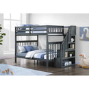  IFDC B-1856 Full/Full Bunk Bed - Grey IMAGE 1