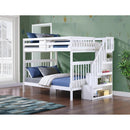  IFDC B-1857 Full/Full Bunk Bed - White IMAGE 1