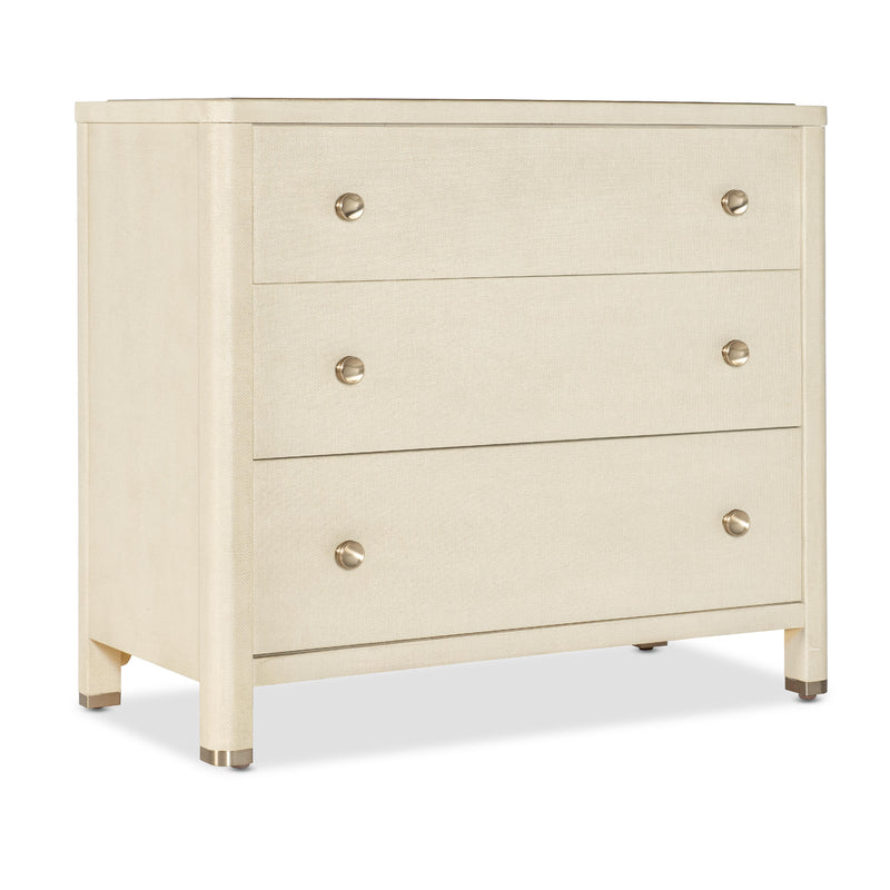  Hooker Furniture 6123-90110-05 Archives Raffia Three-Drawer Chest IMAGE 1